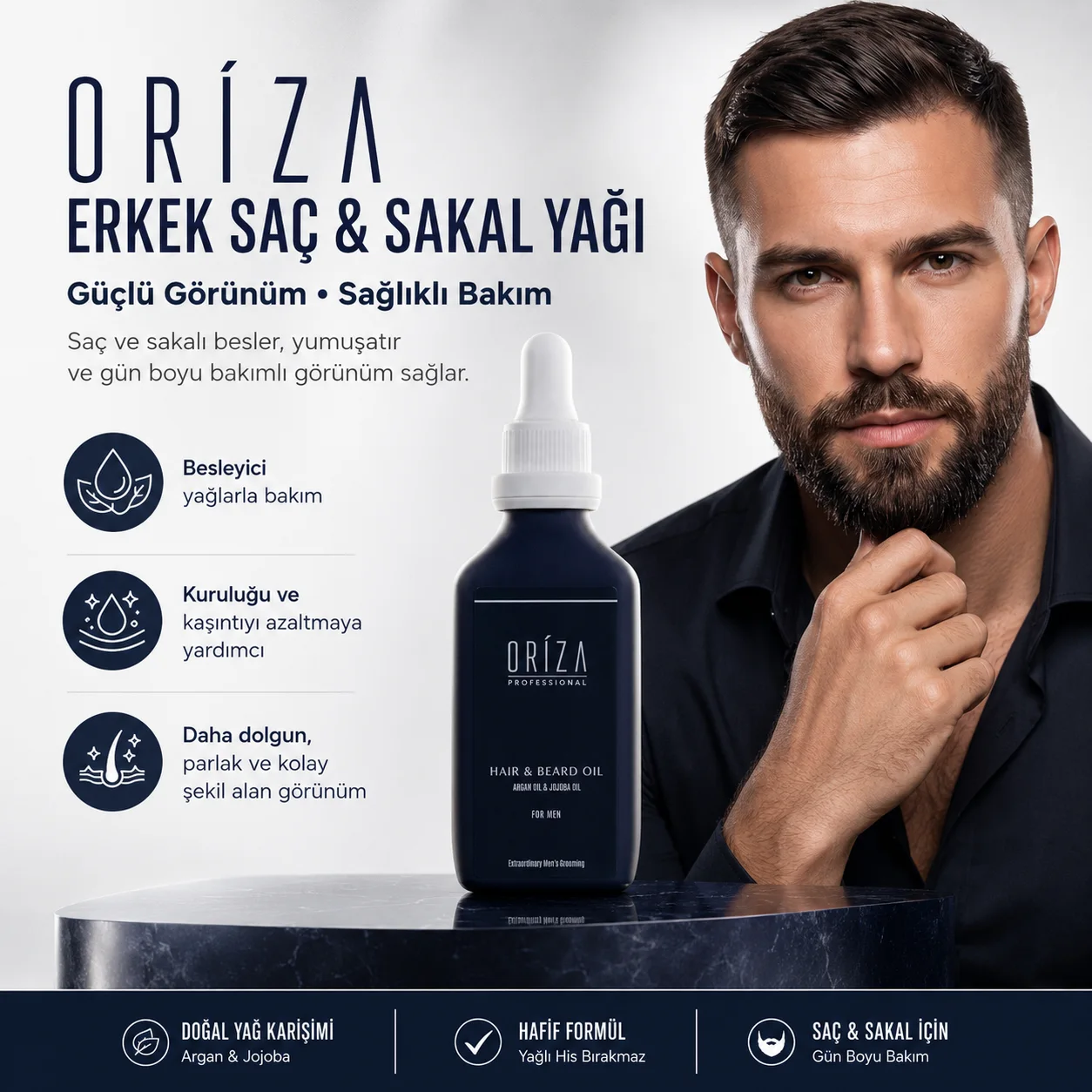 Oriza Erkek Saç & Sakal Yağı