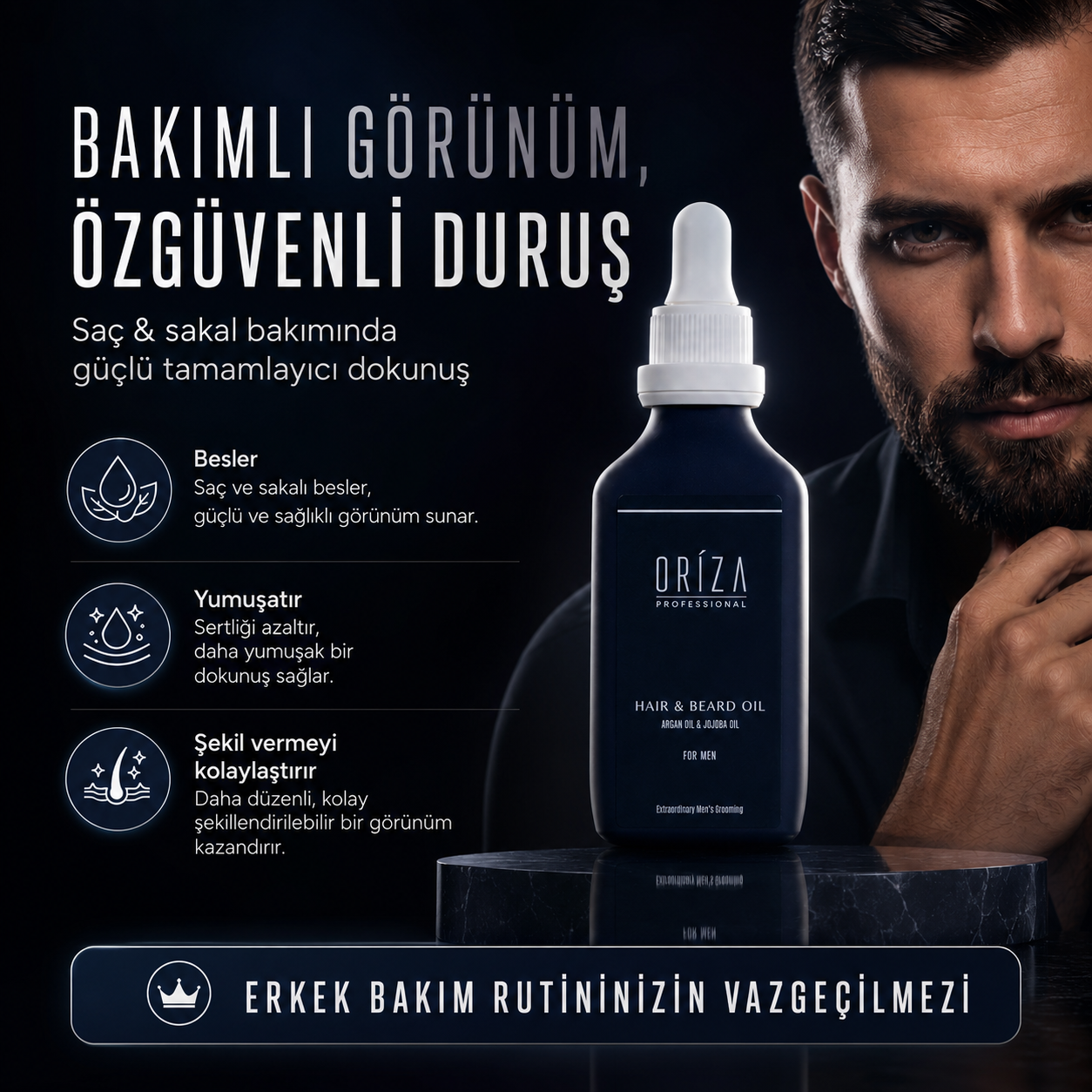 Oriza Erkek Saç & Sakal Yağı görsel
