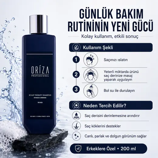 Oriza Erkek Şampuanı görsel 3