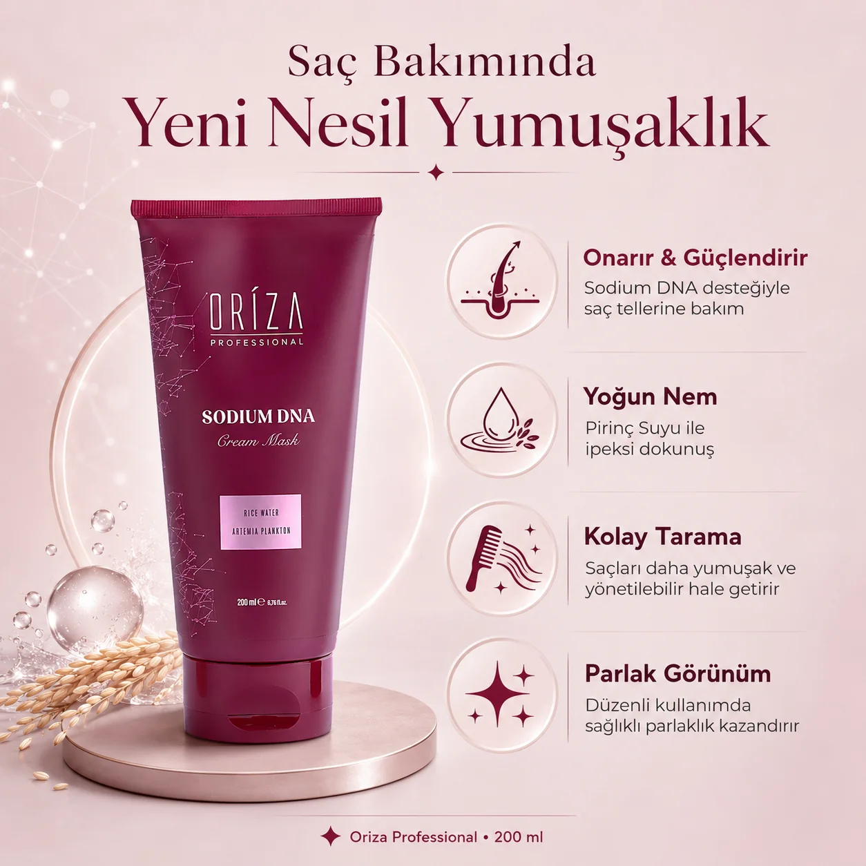 Oriza Sodium DNA Saç Maskesi