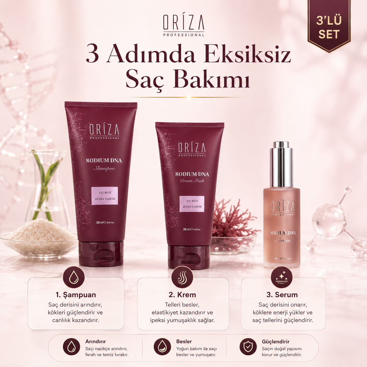 Oriza Sodium DNA 3'lü Set görsel